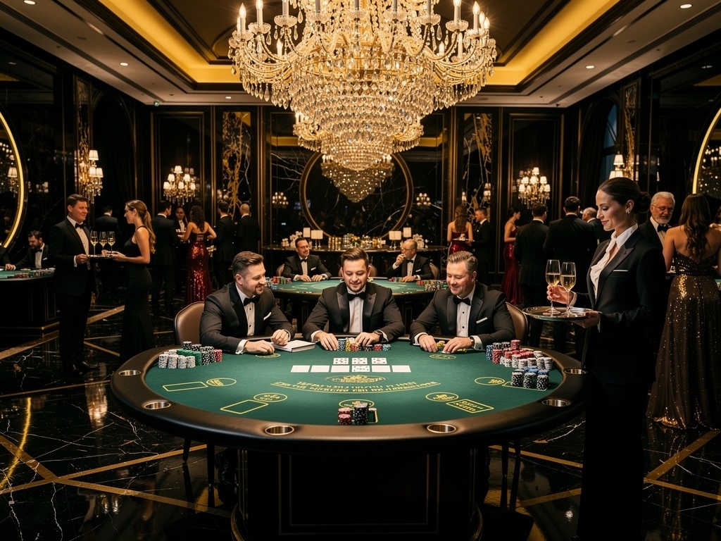 Premium casino atmosphere at Golden Spade Society